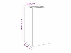Jardinera de acero laminado en frío oliva 42x38x75 cm^Clicnbuy Online