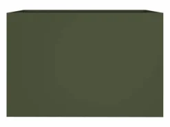 Clicnbuy Jardinera de acero laminado en frío oliva 62x40x39 cm Verde Best