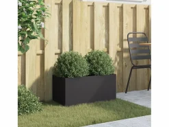Clicnbuy Jardinera de acero laminado en frío 62x30x29 cm Negro New