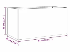 Clicnbuy Jardinera de acero laminado en frío 62x30x29 cm Negro New