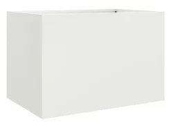 Clicnbuy Jardinera de acero laminado en frío 62x47x46 cm Blanco Discount