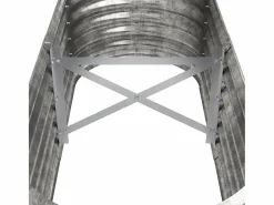 Clicnbuy Jardinera de acero recubrimiento en polvo 114x40x68 cm Plateado Best
