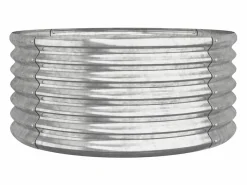 Clicnbuy Jardinera de acero recubrimiento en polvo 80x80x36 cm Plateado
