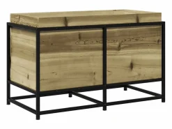 Clicnbuy Jardinera de madera de pino impregnada 80x40x50 cm Marru00f3n Discount