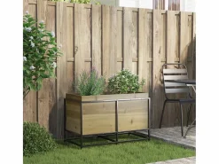 Clicnbuy Jardinera de madera de pino impregnada 80x40x50 cm Marru00f3n Discount