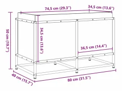 Clicnbuy Jardinera de madera de pino impregnada 80x40x50 cm Marru00f3n Discount
