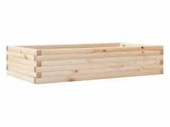 Clicnbuy Jardinera de madera maciza de pino 110x60x23 cm Marru00f3n Best