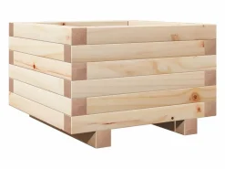 Jardinera de madera maciza de pino 40x40x26,5 cm^Clicnbuy