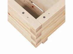 Jardinera de madera maciza de pino 40x40x26,5 cm^Clicnbuy