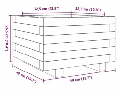 Jardinera de madera maciza Douglas 40x40x26,5 cm^Clicnbuy