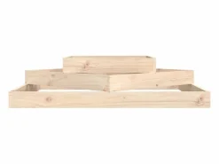 Jardinera de madera maciza de pino 112x112x27 cm^Clicnbuy Clearance