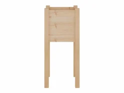 Clicnbuy Jardinera de madera maciza de pino 31x31x70 cm Marru00f3n Hot