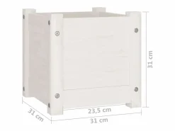 Clicnbuy Jardinera|Jardinera de madera maciza de pino 31x31x31 cm