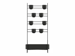 Vente-unique Jardinera de pie con macetas L60 x P22 x Alt. 170 cm - - PRASONI Negro Discount