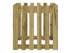 Clicnbuy Jardinera|Jardinera diseño de valla madera de pino impregnada 60x60x60 cm