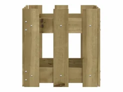 Clicnbuy Jardinera|Jardinera diseño de valla madera de pino impregnada 30x30x30 cm