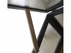 Jardinera elevada con invernadero integrado, madera tratada, policarbonato (120x54x122cm) Gris Hot