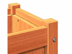 Jardinera exterior madera maciza pino marrón cera 31x31x31 cm^Clicnbuy Online