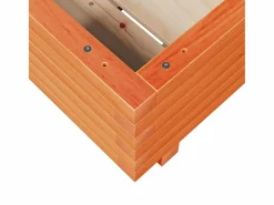 Jardinera madera maciza de pino marrón cera 40x40x26,5 cm^Clicnbuy Online