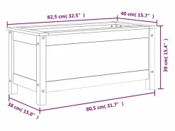 Jardinera madera maciza de abeto Douglas 82,5x40x39 cm^Clicnbuy Outlet