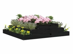 Jardinera madera maciza de pino 110x110x27 cm^Clicnbuy Clearance