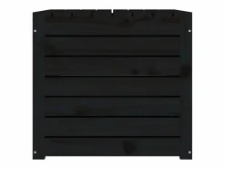 Armario De Jardín|Jardinera negra 101x50,5x46,5 cm madera maciza de pino