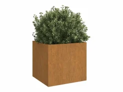 Clicnbuy Jardineras 2 unidades acero corten 49x47x46 cm Marru00f3n Best