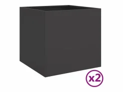 Jardineras 2 unidades acero laminado en frío 49x47x46 cm^Clicnbuy Hot
