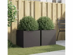 Jardineras 2 unidades acero laminado en frío 49x47x46 cm^Clicnbuy Hot