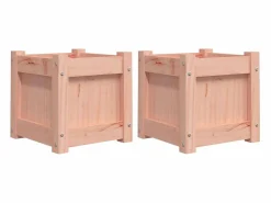 Jardineras de jardín 2 unidades madera maciza Douglas^Clicnbuy