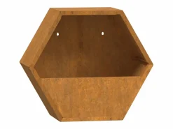 Clicnbuy Jardineras de pared 2 unidades acero corten oxidado 30x10x25 cm Marru00f3n Discount