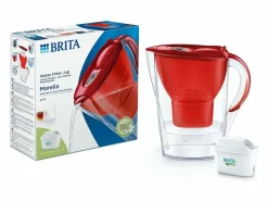 Brita Jarra filtrante Marella Roja 2,4L con cartucho Maxtra Pro All-In-1 e indicador LED Rojo