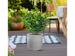 Jarrón cilíndrico de resina Raffaello 35x34cm para plantas de interior y exterior^ Discount