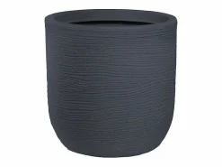 Jarrón cilíndrico de resina Raffaello Grigio de 35x34 cm para plantas de interior y exterior Gris Sale