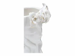 Jarrón de cerámica blanca con cara de mujer 14,8x13x29 cm^ Clearance