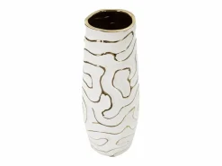 Jarrón de cerámica blanca 14,5x39,5 cm Blanco New