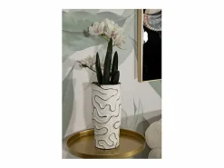 Jarrón de cerámica blanca 16x32,5 cm Blanco Sale