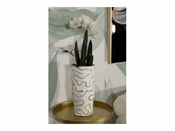 Jarrón de cerámica blanca 16x32,5 cm Blanco Sale