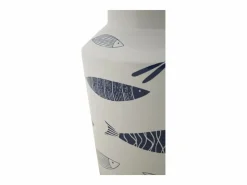 Jarrón|Jarrón de cerámica con forma de pez 14x34 cm