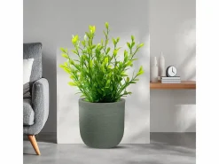 Jarrón de resina de interior y exterior para plantas cilíndricas de diseño d.35x34h Raffaello^ Clearance