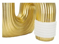 Jarrón de resina dorada 15,3x13x30,5 cm^ Clearance