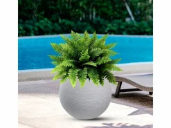 Jarrón|Jarrón de resina para plantas de interior y exterior, esfera de diseño redonda d.40x33h Botticelli