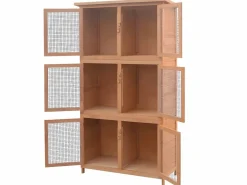 Jaula de animales conejera 6 habitaciones madera ES542252^ Outlet