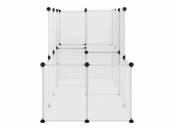 Jaula de animales pequeños PP y acero 142x74x93 cm ES135607 Transparente Clearance