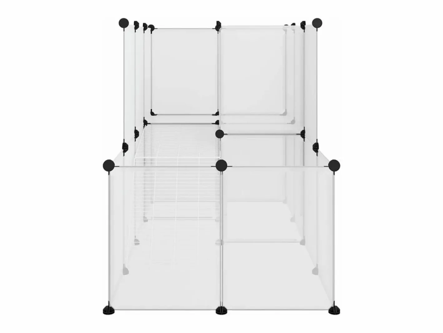 Jaula de animales pequeños PP y acero 142x74x93 cm ES135607 Transparente Clearance