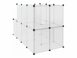 Jaula de animales pequeños PP y acero 142x74x93 cm ES135607 Transparente Clearance