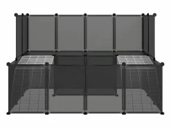 Jaula de animales pequeños 143x107x93 cm PP y acero ES622128 Negro Outlet