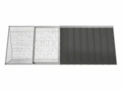 Jaula de conejos acero galvanizado antracita 201,5x80,5x71 cm ES677823 Gris antracita Clearance