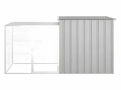 Jaula de gallinas acero galvanizado 200x91x100 cm ES946187 Gris Clearance