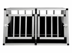 Jaula de perro con puerta doble 89x69x50 cm ES132329^ Online